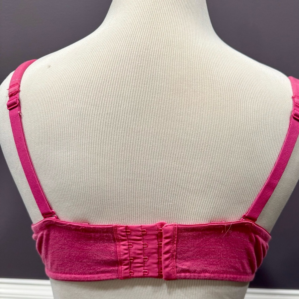 Cacique Pink Lace Trim Full Coverage Bra - Picture 5 of 5